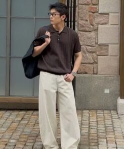 Áo Polo LEN THỎ Local Brand Lavi Studio/ STRIPES Nam